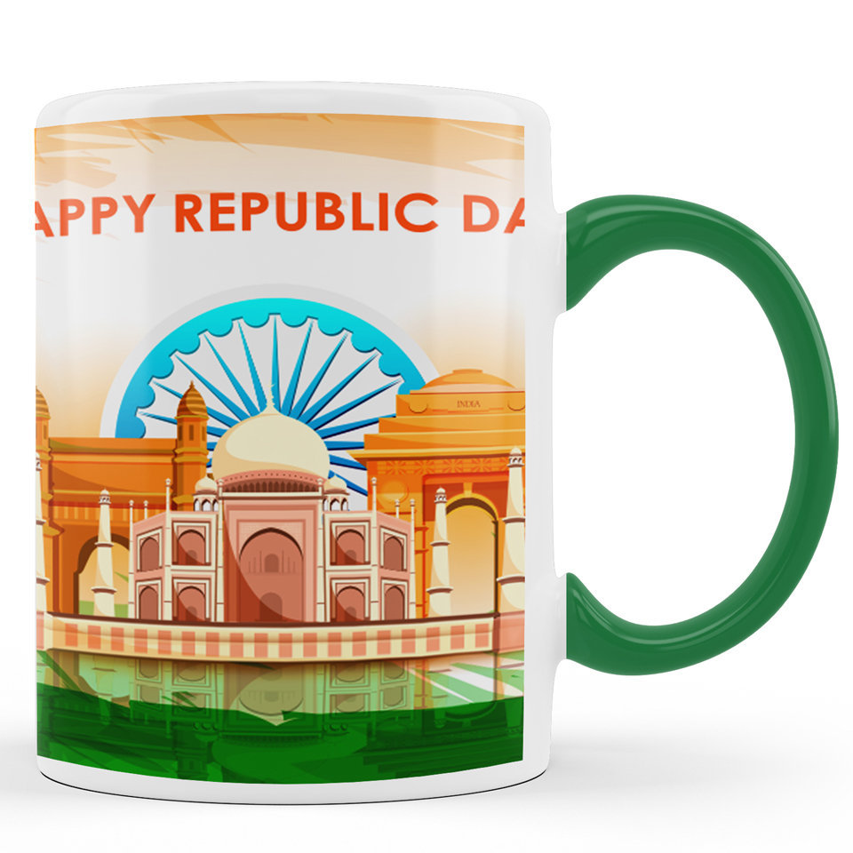 Printed Ceramic Coffee Mug | Republic Day | Happy Republic Day Graphics | 325 Ml 