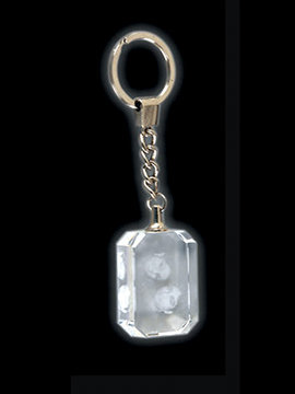 Personalised 3D Photo Crystal Key Ring 4