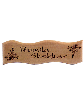 Personalised Laser Engrave Wooden Name Plate (1048SM)