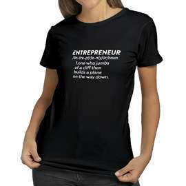 Unisex Cotton T Shirts |  Entrepreneur Defined| Round Neck Half Sleeve |Regular Fit