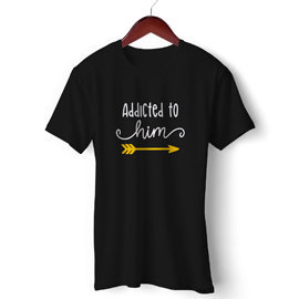 Addicted | Unisex Cotton T Shirt | Round Neck Regular Fit