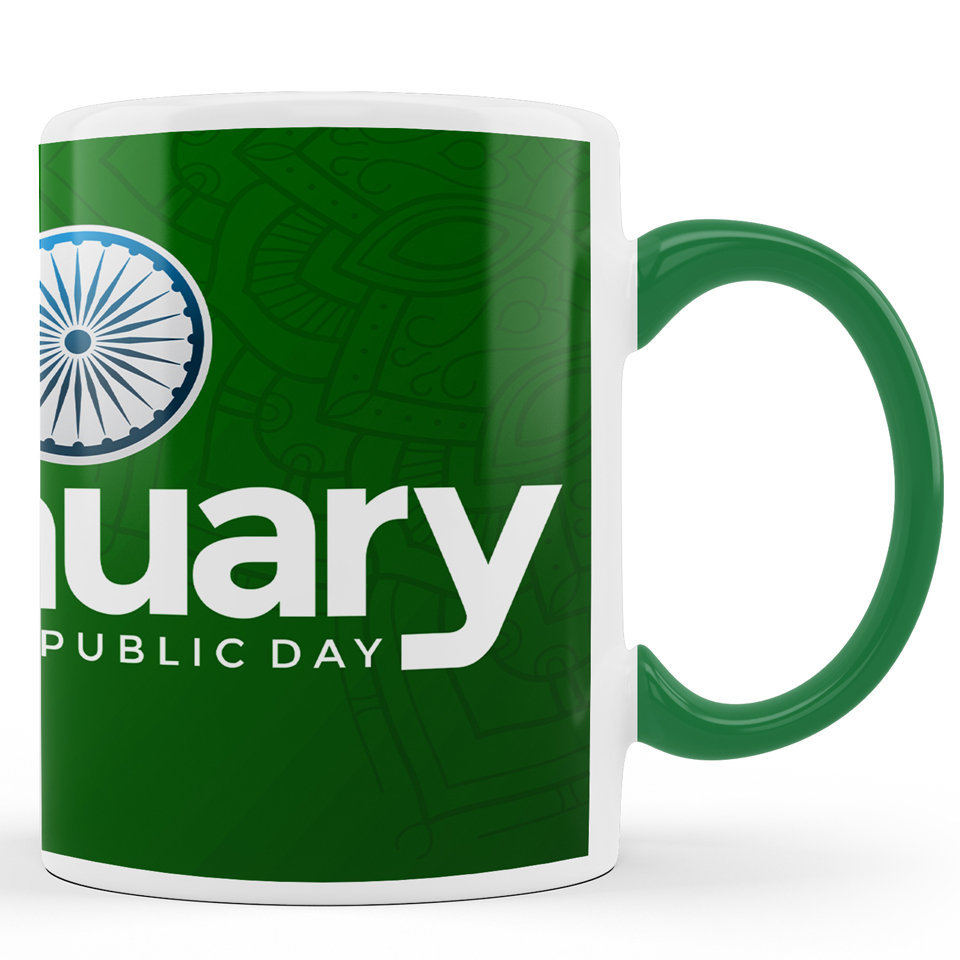 Printed Ceramic Coffee Mug | Republic Day |  26  January |  325 Ml 