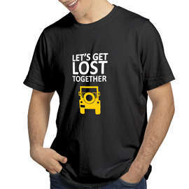 Unisex Cotton T Shirts |  Lets Get Lost Together| Round Neck Half Sleeve |Regular Fit