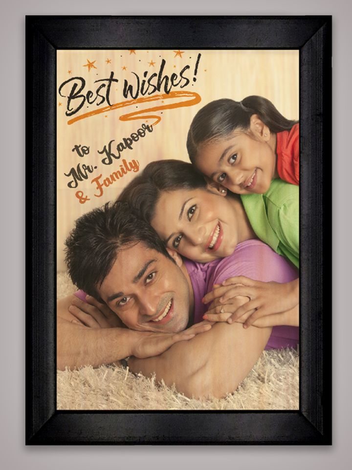 Multicoloured Printed Wooden Photo Frame WPF 75