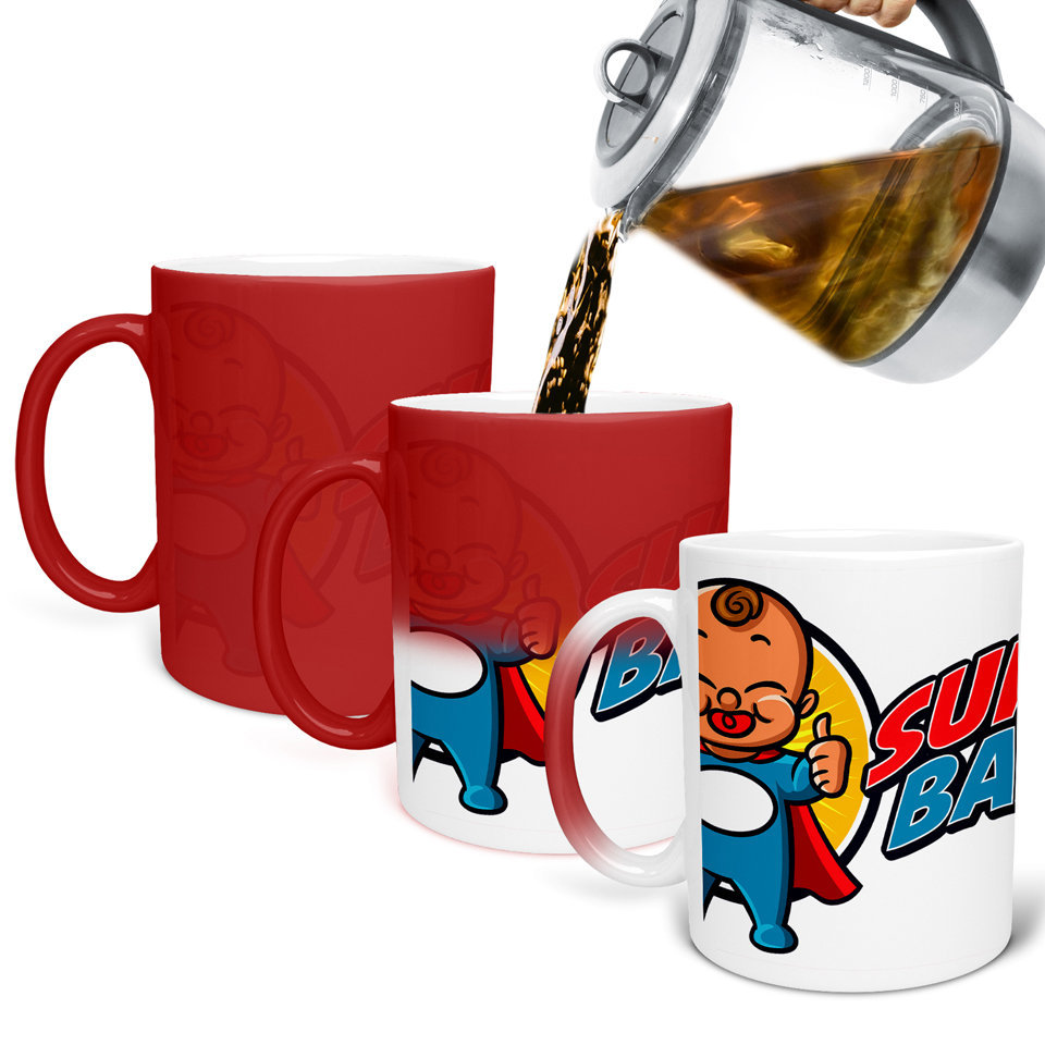 Printed Ceramic Coffee Mug | Superhero’s | Supper Baby Mug | 325 Ml 