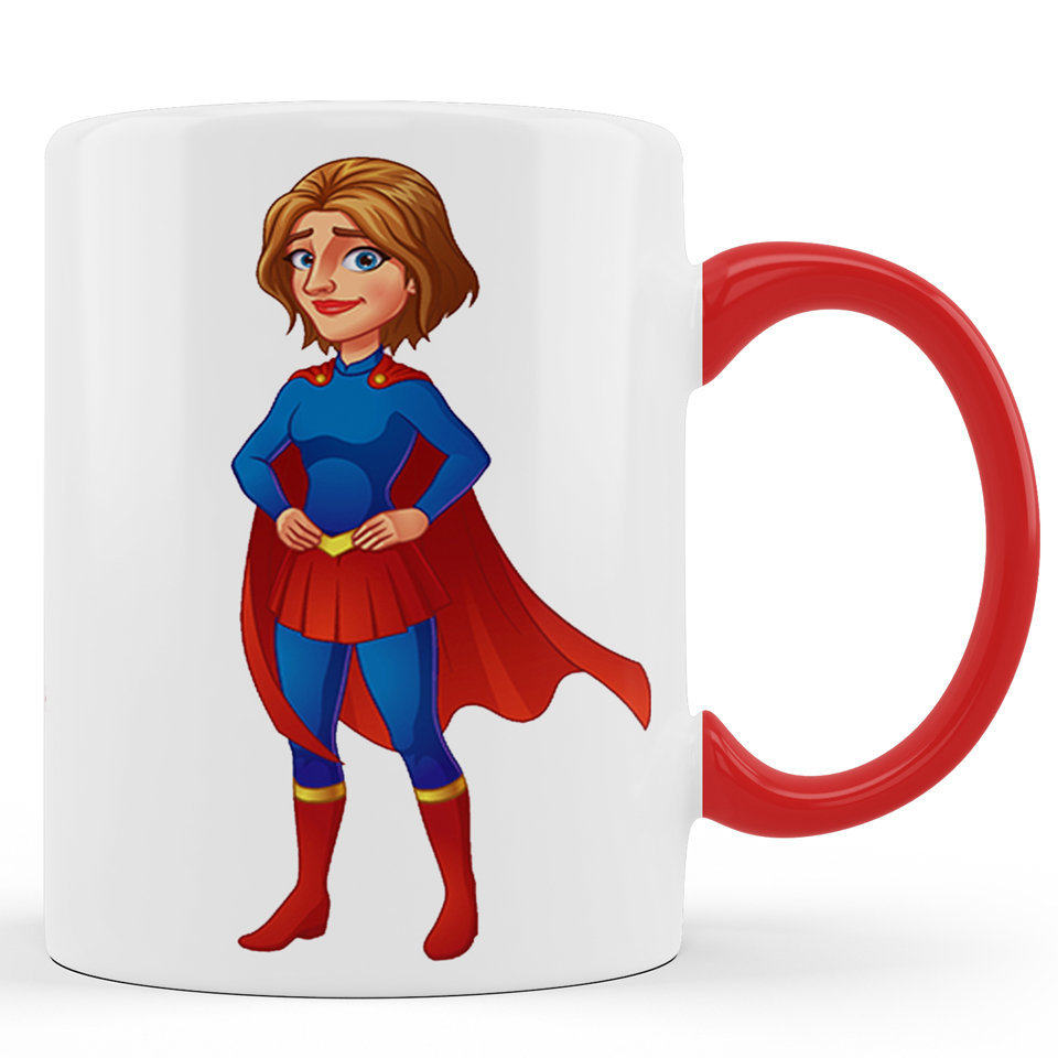 Printed Ceramic Coffee Mug | Superhero’s |Super Girl Mug | 325 Ml 
