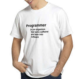 Unisex Cotton T Shirts |  Programmer and Coffee Defined| Round Neck Half Sleeve |Regular Fit