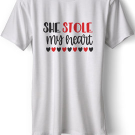 Stole My Heart  | Unisex Cotton T Shirt | Round Neck Regular Fit