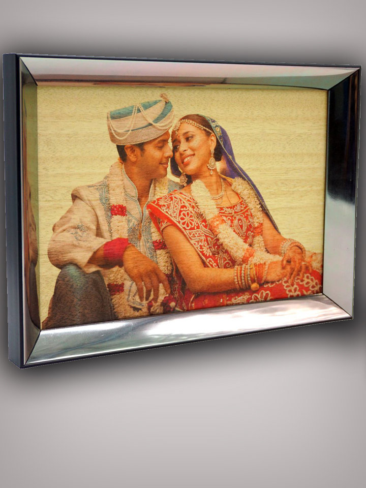 Multicoloured Printed Wooden Photo Frame PWPF A4