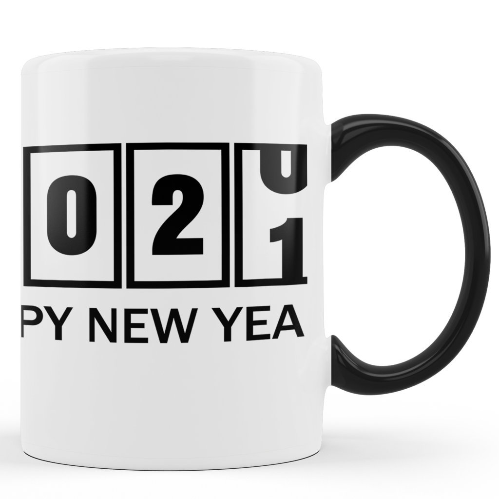 Printed Ceramic Coffee Mug | 2021 Count Down |Happy New Year 2021 Mug | 325 Ml
