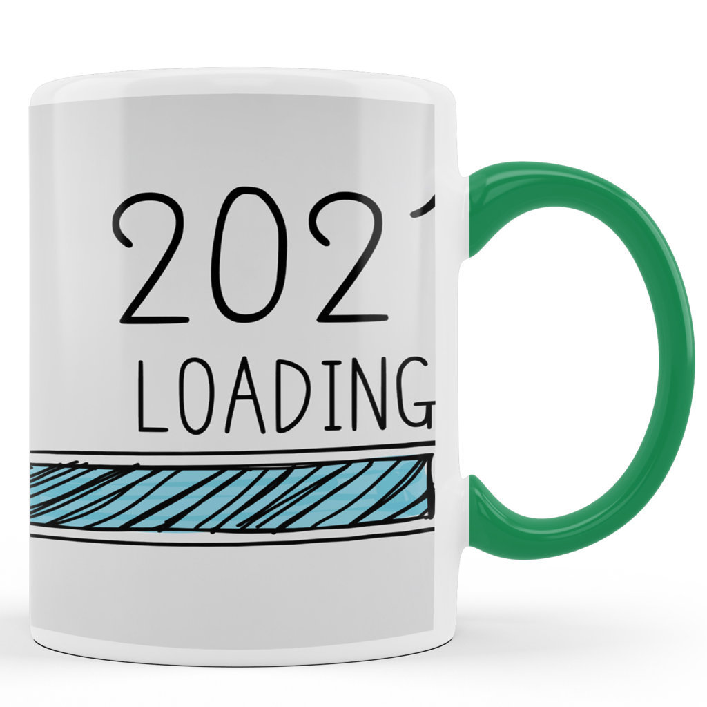 Printed Ceramic Coffee Mug | 2021 Loading |Happy New Year 2021 Mug | 325 Ml