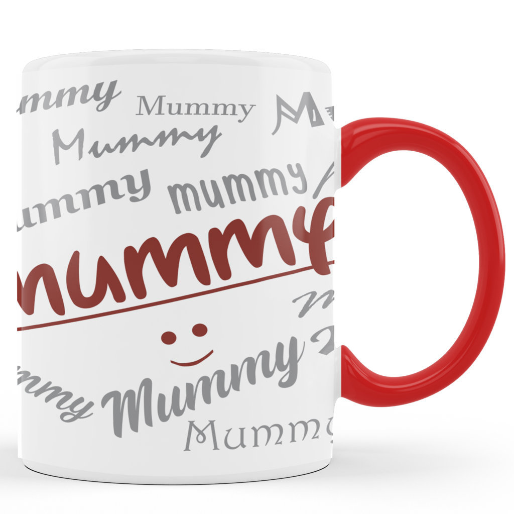 Printed Ceramic Coffee Mug | Mummy |Family Text Word art | 325 Ml 