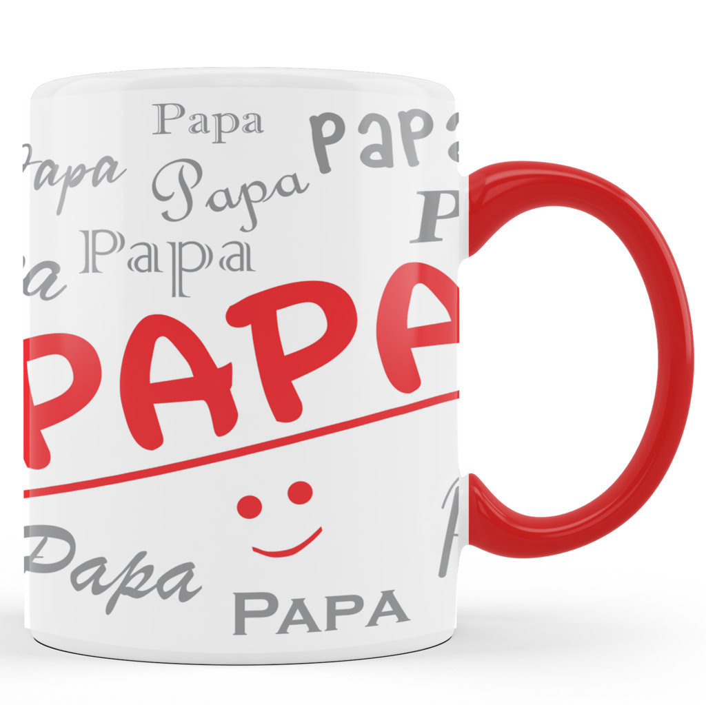 Printed Ceramic Coffee Mug | Papa |Family Text Word art | 325 Ml 