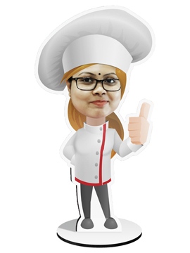 Personalised Caricatures Female Chef