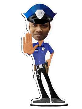 Personalised Caricatures Policeman