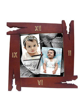 Compact And Elegant Personalised Photo Wall Clock. 