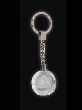Personalised 3D Photo Crystal Key Ring 3