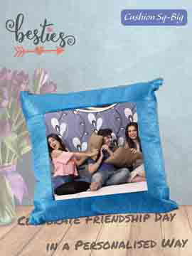 Friendship Day Special Cushion Square Big Size 20Cm X 20Cm