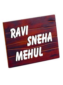 Personalised Wooden Laser Engraved Name Plate (WNP-4)