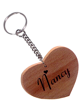 Personalised Laser Engraved Wooden Key Chain (1098)